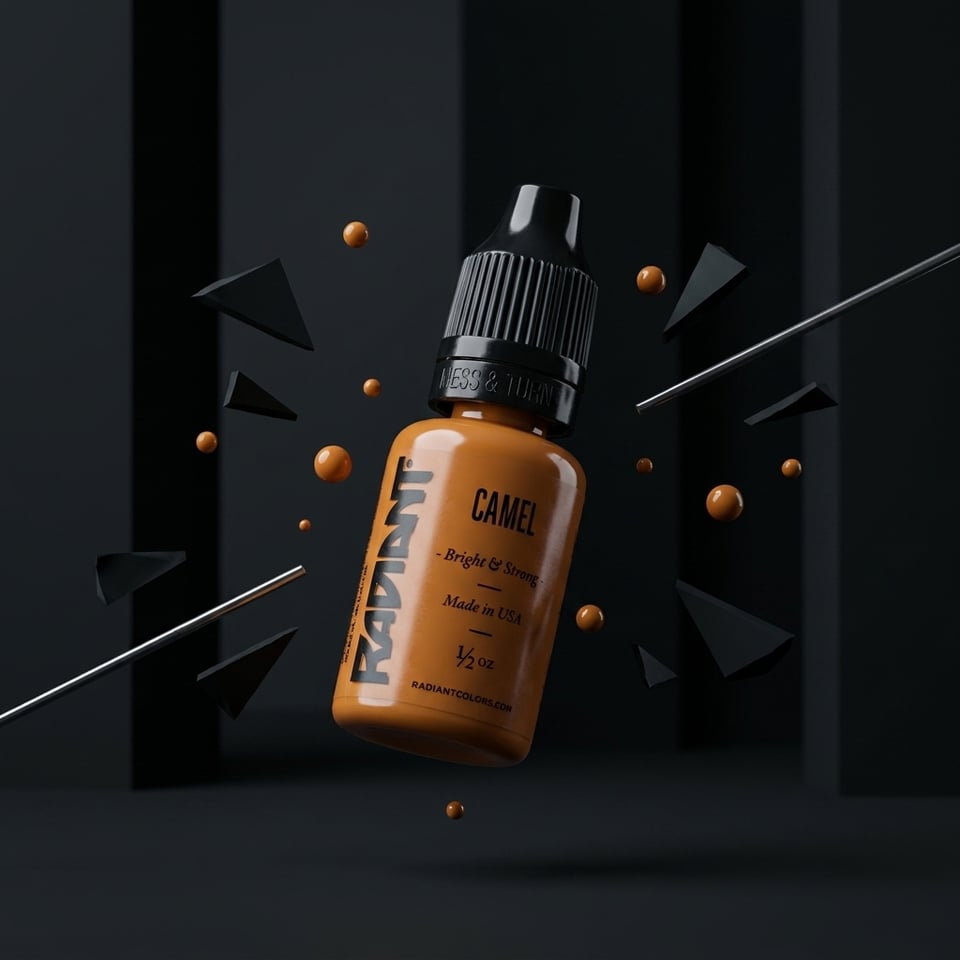 Radiant Colors Camel Açık Kahverengi Dövme Boyası 0,5oz - 15ml