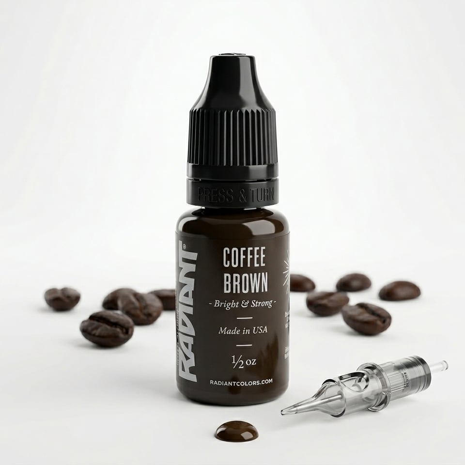 Radiant Colors Coffee Brown Koyu Kahverengi Dövme Boyası 0,5oz - 15ml