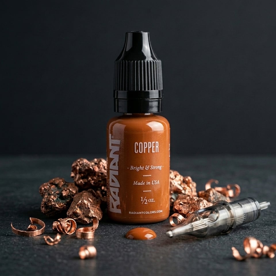 Radiant Colors Copper Bakır Tonlu Kahverengi Dövme Boyası 0,5oz - 15ml