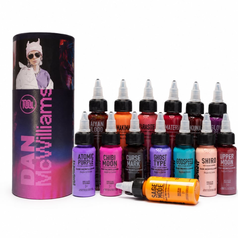 Radiant Colors Dan McWilliams 14'lü Dövme Boyası Seti 1oz - 30ml