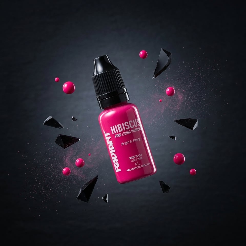 Radiant Colors Hibiscus Canlı Pembe Dövme Boyası 1/2oz - 15ml