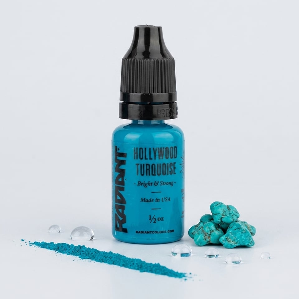 Radiant Colors Hollywood Turquoise Mavi Dövme Boyası 0,5oz - 15ml