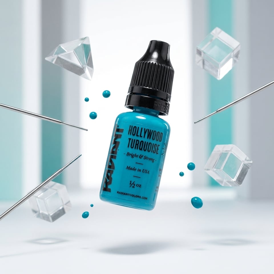 Radiant Colors Hollywood Turquoise Mavi Dövme Boyası 0,5oz - 15ml