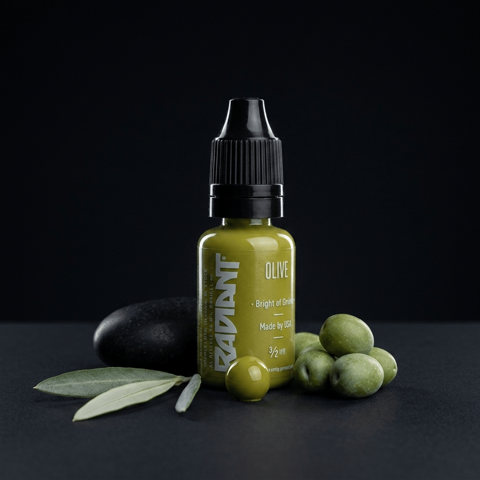 Radiant Colors Olive Zeytin Yeşili Dövme Boyası 0,5oz - 15ml