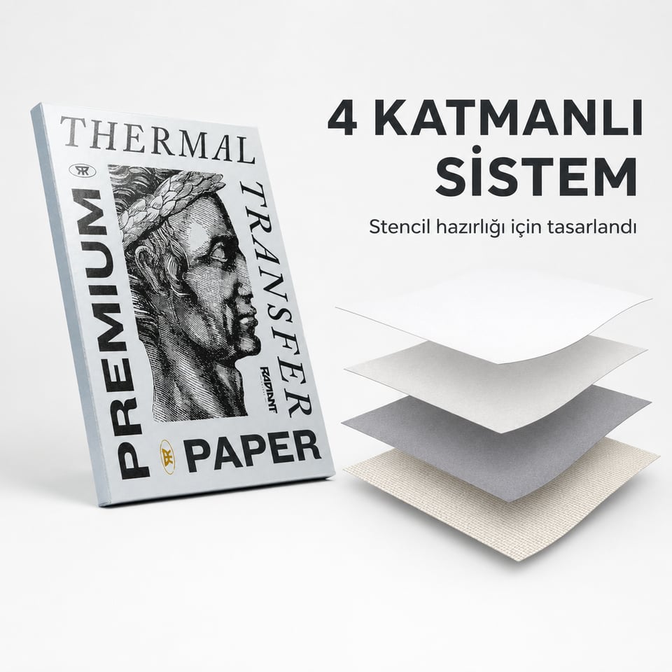 Radiant Colors Premium Termal Dövme Transfer Kağıdı 100'lü 8.5x14