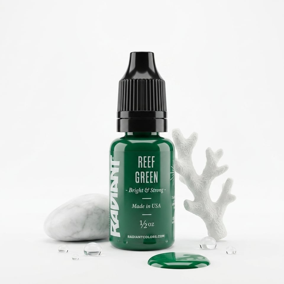Radiant Colors Reef Green Koyu Yeşil Dövme Boyası 0,5oz - 15ml