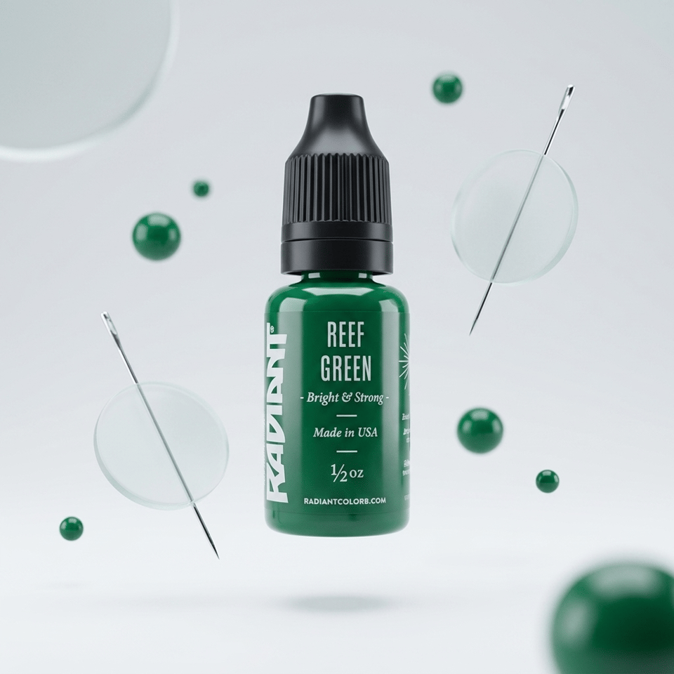 Radiant Colors Reef Green Koyu Yeşil Dövme Boyası 0,5oz - 15ml