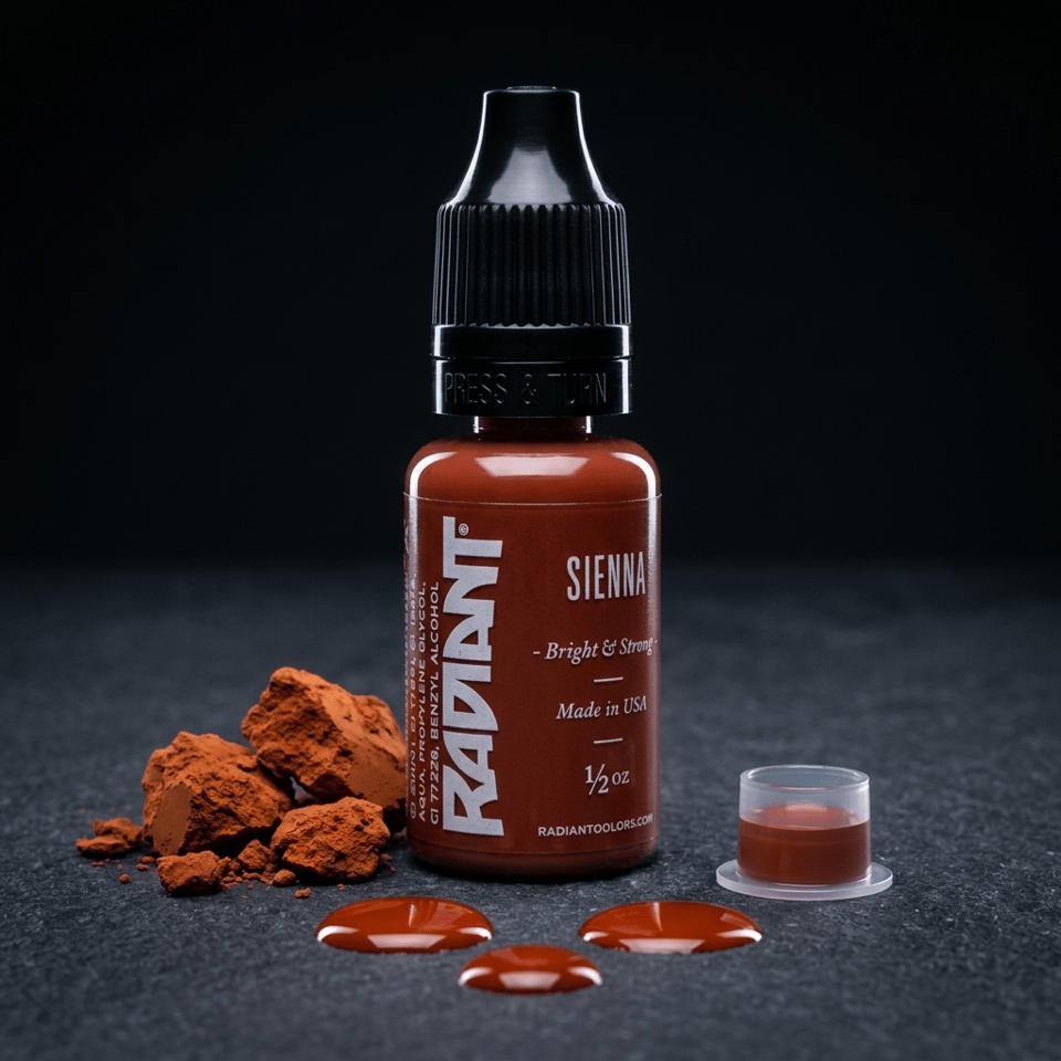 Radiant Colors Sienna Kahverengi Dövme Boyası 1/2oz - 15ml
