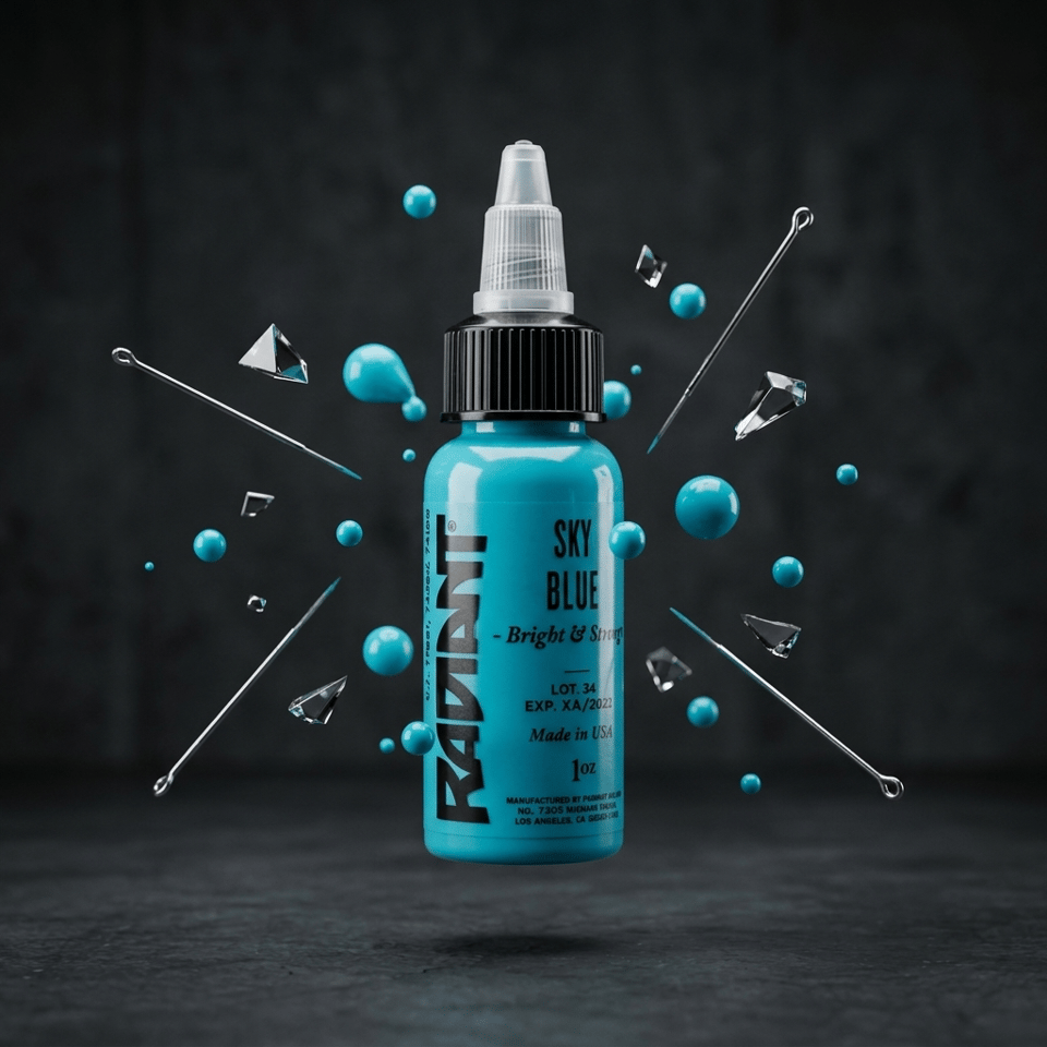 Radiant Colors Sky Blue Mavi Dövme Boyası 1oz - 30ml