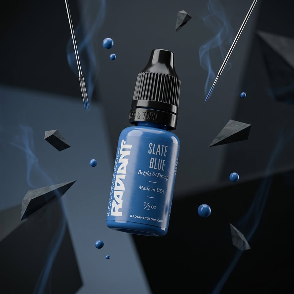 Radiant Colors Slate Blue Mavi Dövme Boyası 0,5oz - 15ml