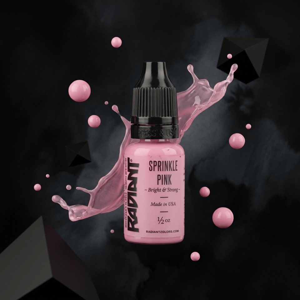 Radiant Colors Sprinkle Pink Pastel Pembe Dövme Boyası 1/2oz - 15ml