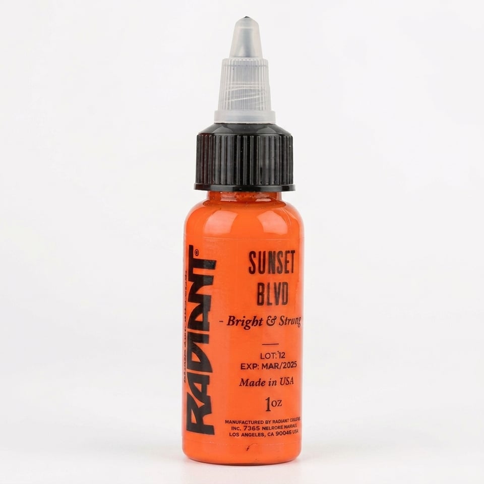Radiant Colors Sunset Blvd Turuncu Dövme Boyası 1oz - 30ml