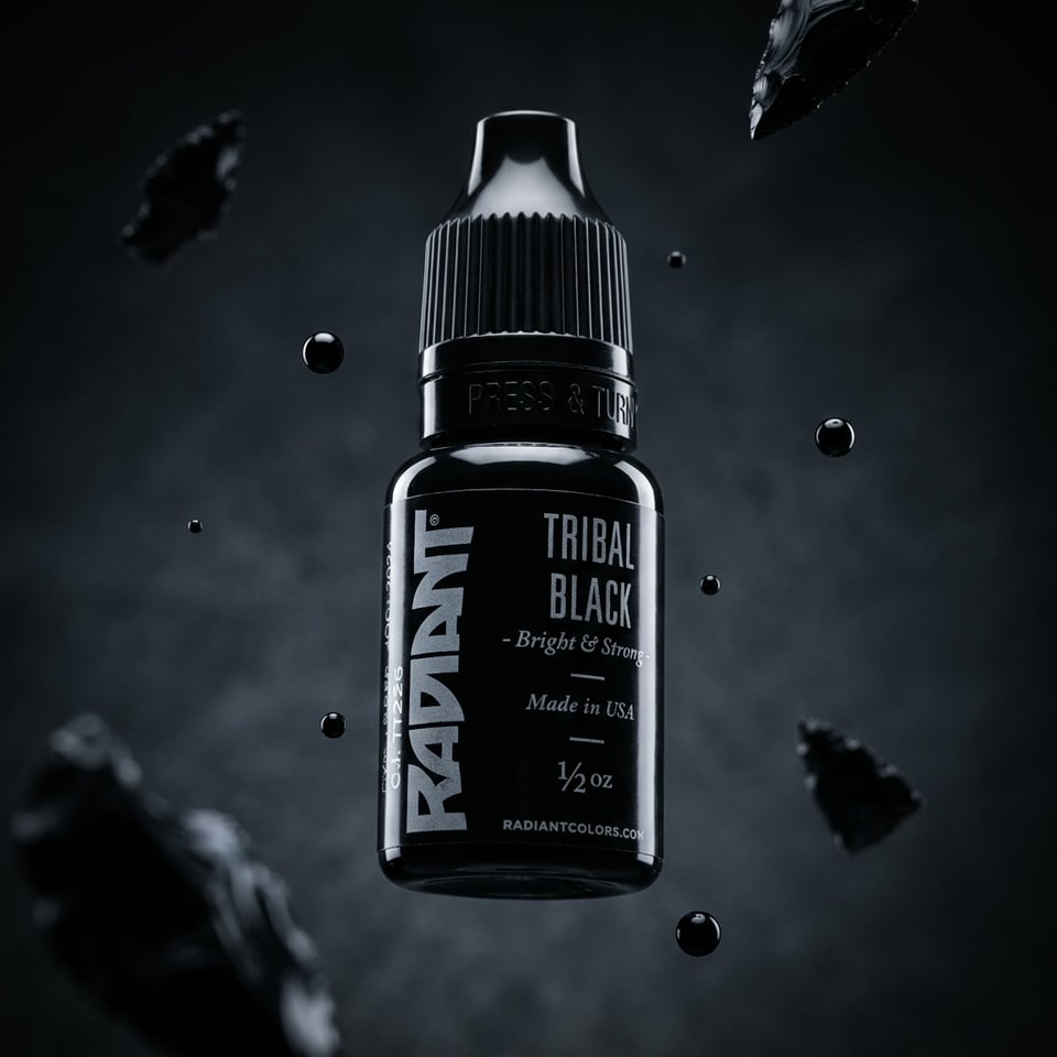 Radiant Colors Tribal Black Siyah Dövme Boyası 0,5oz - 15ml