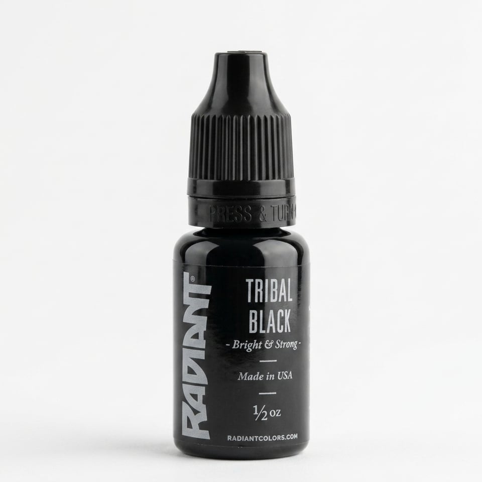 Radiant Colors Tribal Black Siyah Dövme Boyası 0,5oz - 15ml