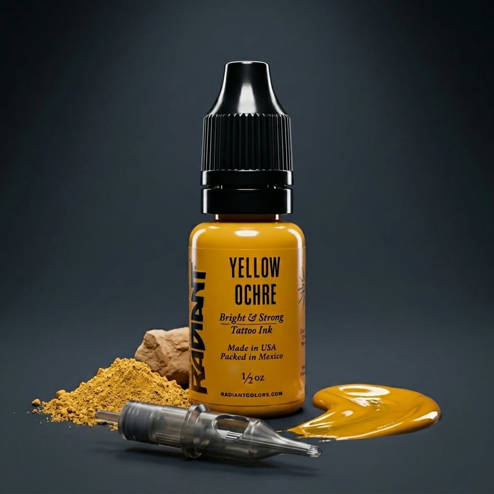 Radiant Colors Yellow Ochre Sarı Dövme Boyası 0,5oz - 15ml