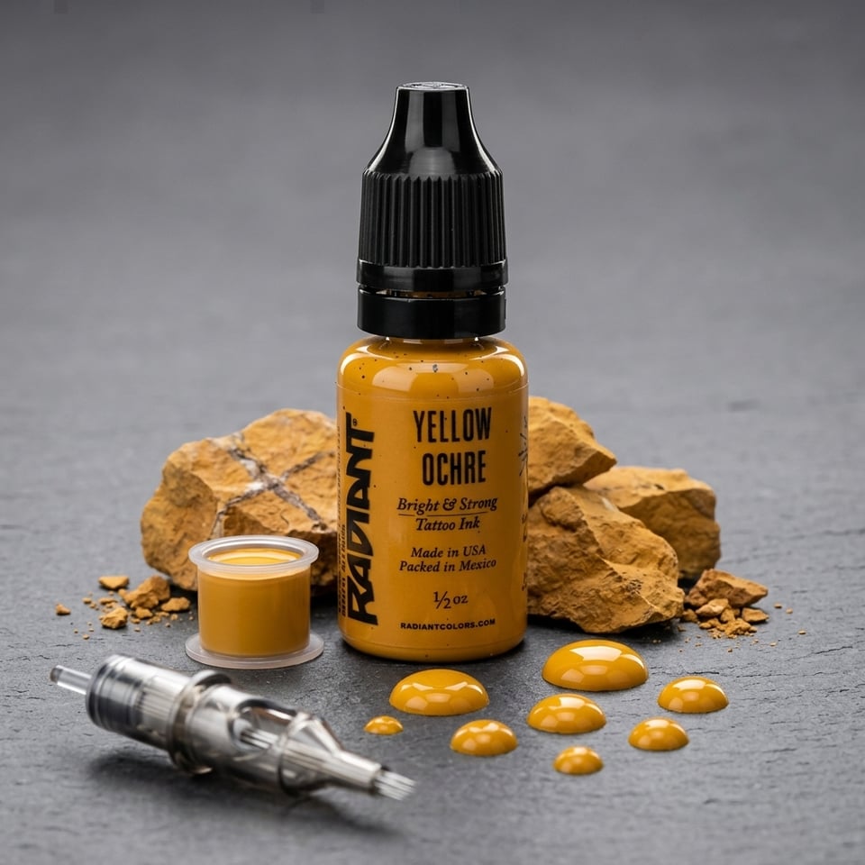 Radiant Colors Yellow Ochre Sarı Dövme Boyası 0,5oz - 15ml
