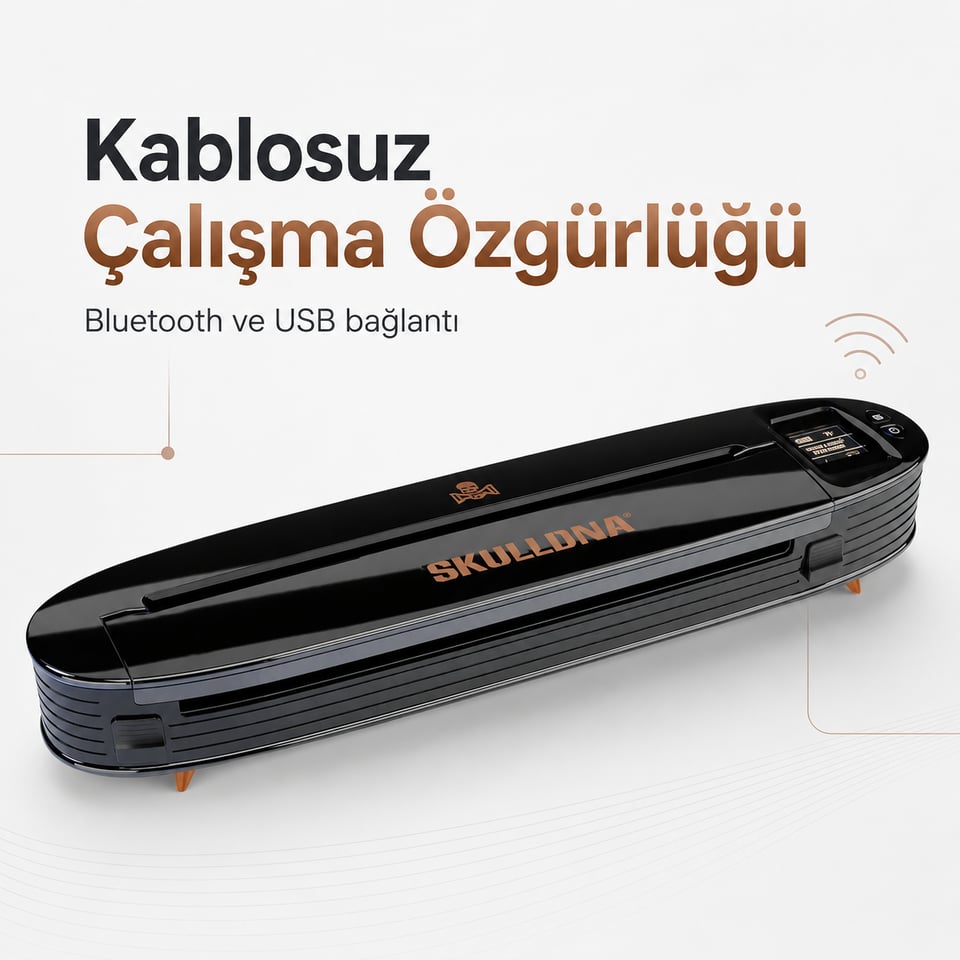 SKULLDNA SP30 Kablosuz A4 Termal Stencil Yazıcı Bluetooth USB