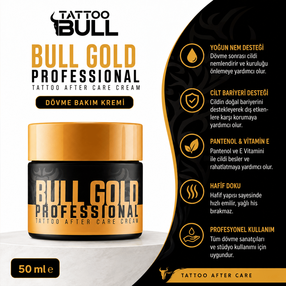 TattooBull Gold Professional Dövme Sonrası Bakım Kremi
