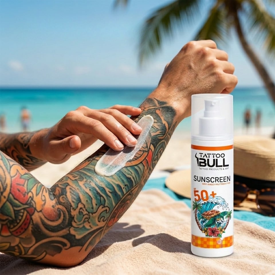 TattooBull Güneş Kremi 100 ml Dövme ve Cilt Koruyucu SPF Krem