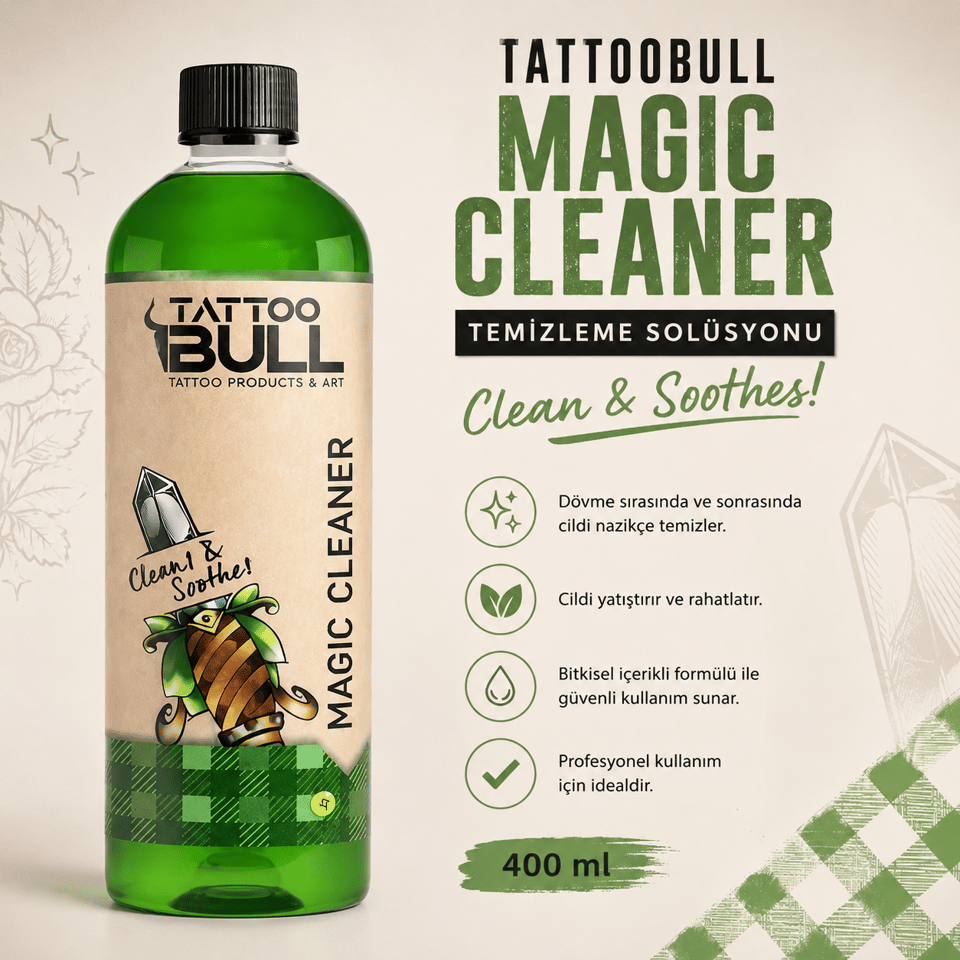 TattooBull Magic Cleaner Green Soap Dövme Temizleme Solüsyonu 400 ml