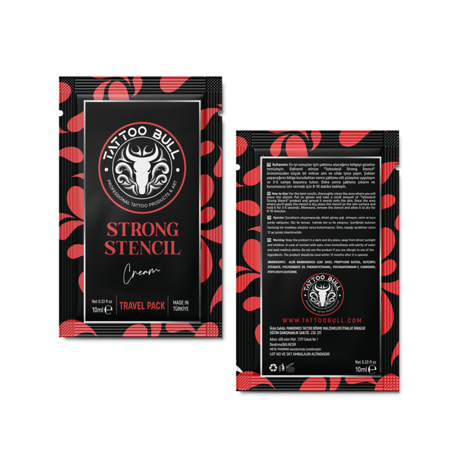 TattooBull Strong Premium Stencil Cream 10 ml. - Şaset Dövme Transfer Sıvısı - Transfer Jeli
