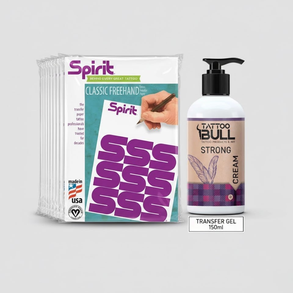 TattooBull | Spirit: Profesyonel Freehand Transfer Seti