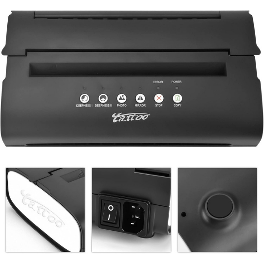 Thermal Tattoo Copier PRT5 Dövme Stencil Termal Yazıcı Siyah
