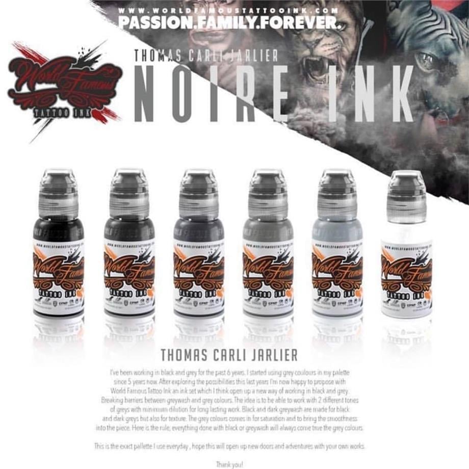 Thomas Carli Jarlier Noire Dövme Boyası Seti - World Famous Ink Dövme Boyası - 1oz/30ml