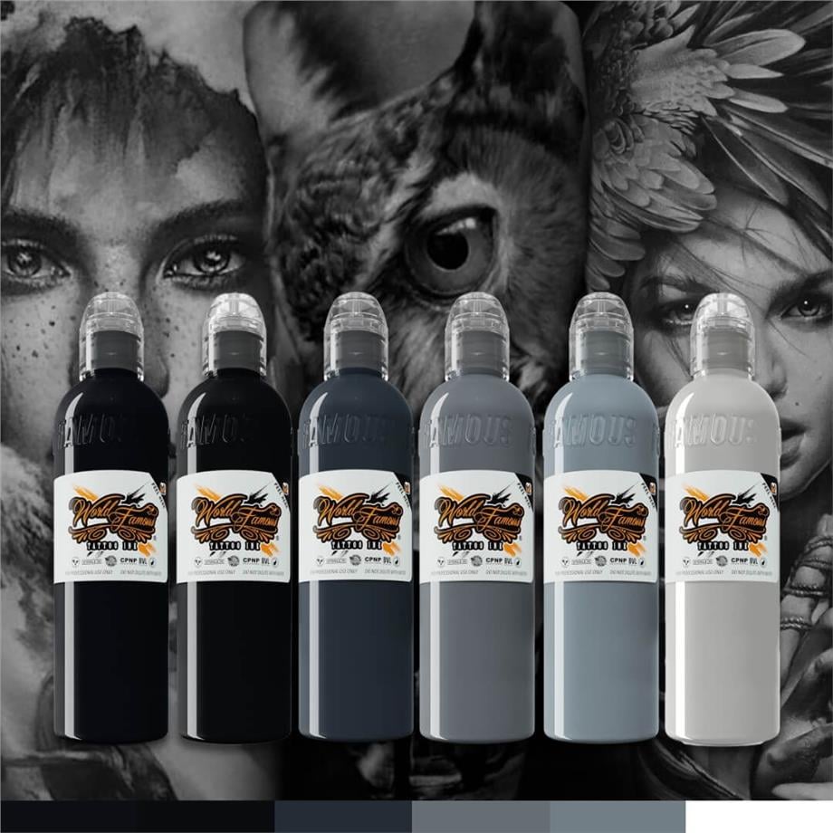 Thomas Carli Jarlier Noire Dövme Boyası Seti - World Famous Ink Dövme Boyası - 4oz/120ml