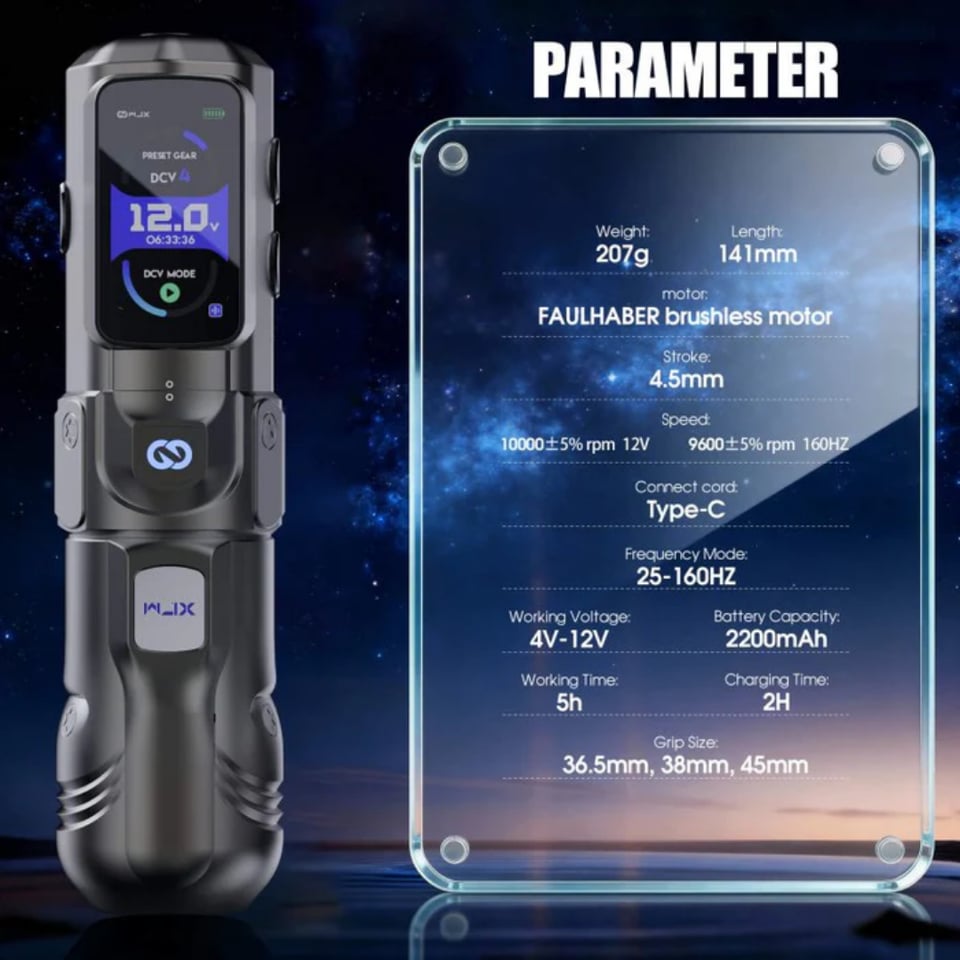 WJX HyperForce 4.5 mm Kablosuz Dövme Makinesi