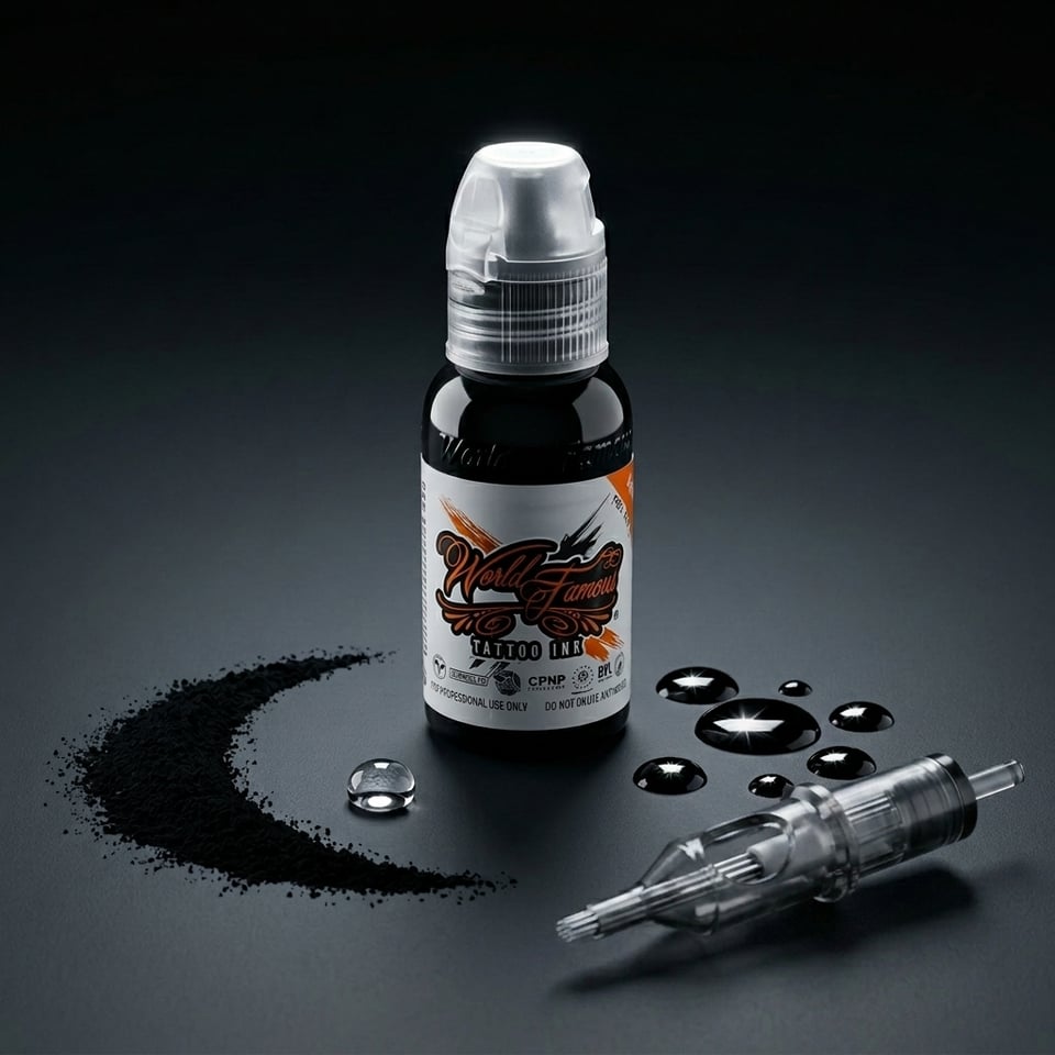 World Famous Ink Legendary Outlining Siyah Çizgi Dövme Boyası 1oz - 30ml