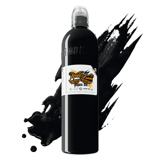 World Famous Ink Pitch Black Siyah Dövme Boyası 8oz - 240ml