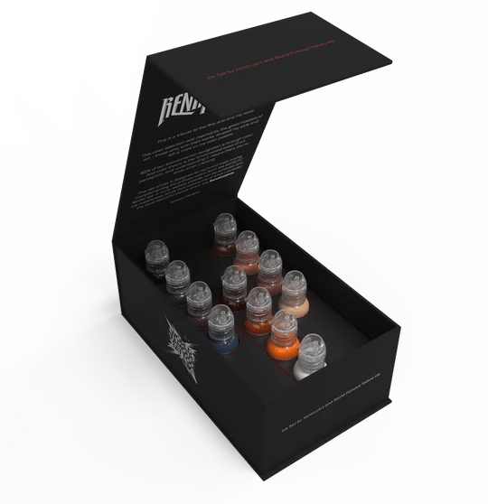 World Famous Ink Yomico Renaissance 12'li Dövme Boyası Seti 1oz - 30ml