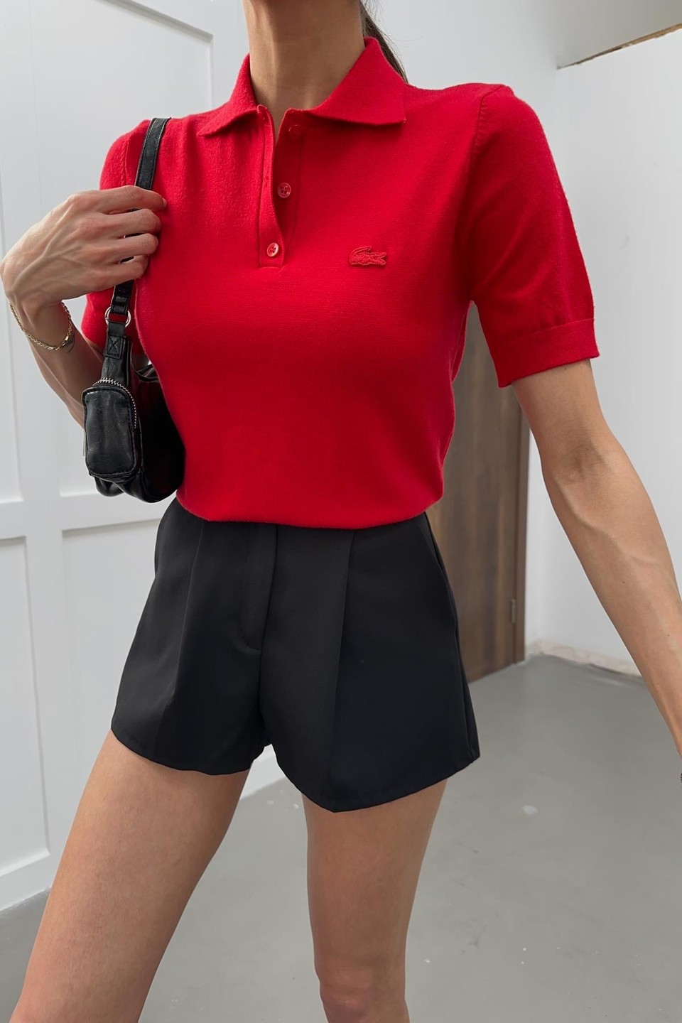 Polo Yaka LCS  Kısa Kol Triko Kırmızı