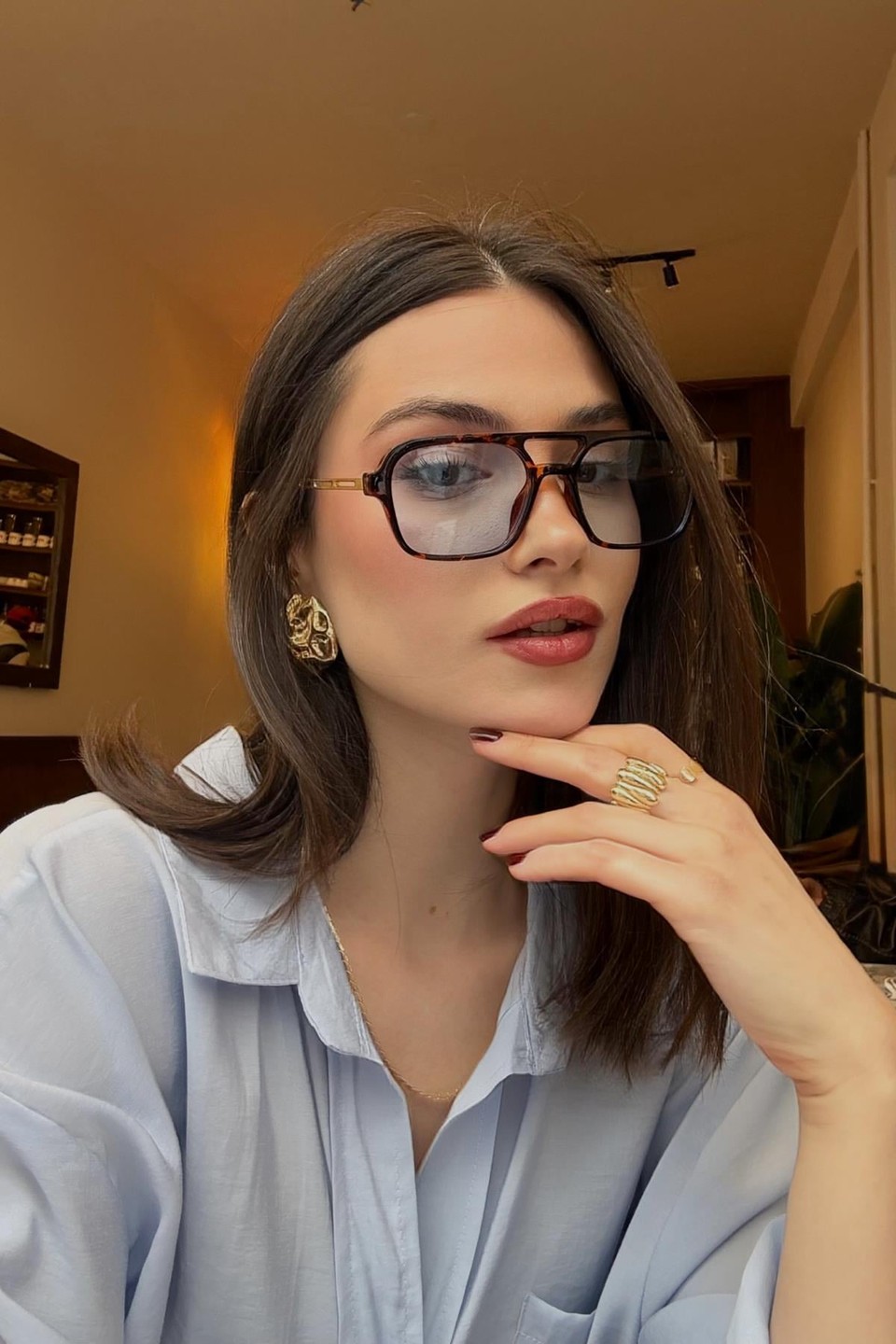 Lore Gözlük Leopar - Mavi