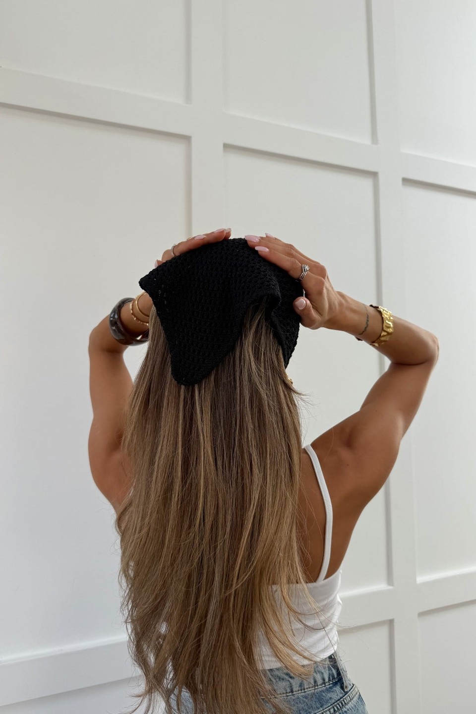 Bohem Bandana Siyah Taç