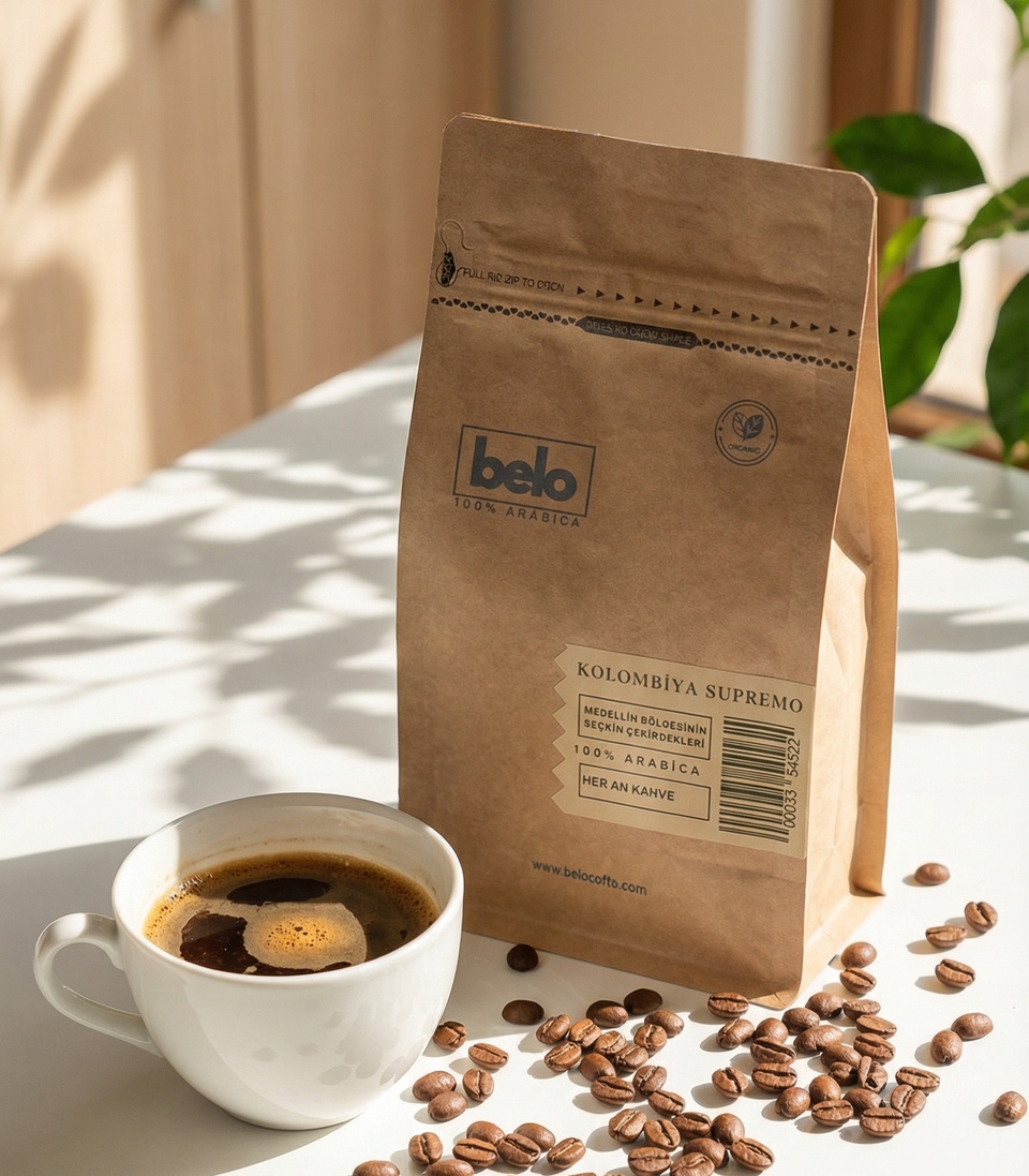 Kolombiya Süpremo 250 Gr Çekirdek Kahve