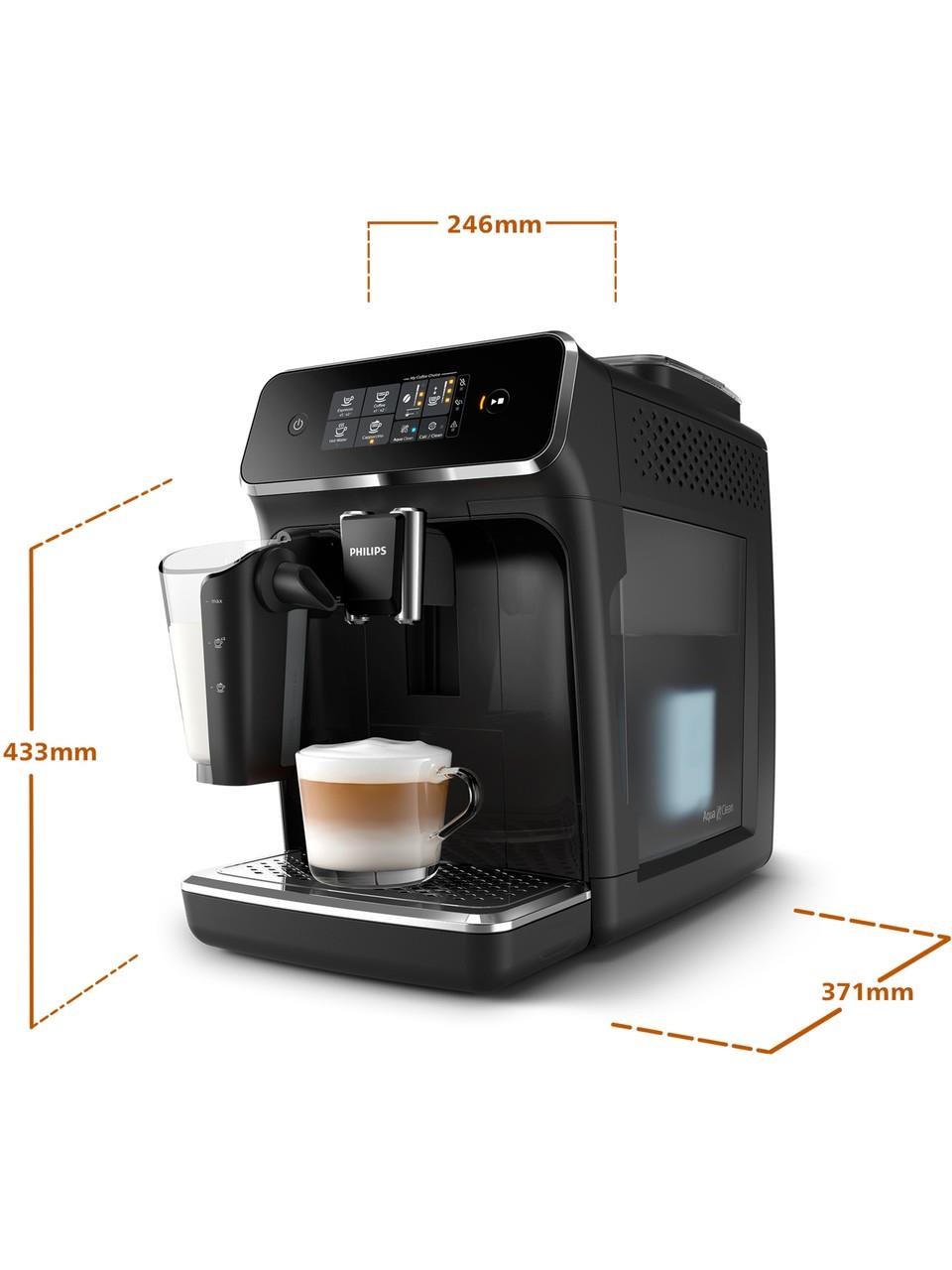 Philips Lattego Tam Otomatik Espresso Makinesi, Tek Dokunuşla 4 Çeşit Içecek, EP233110