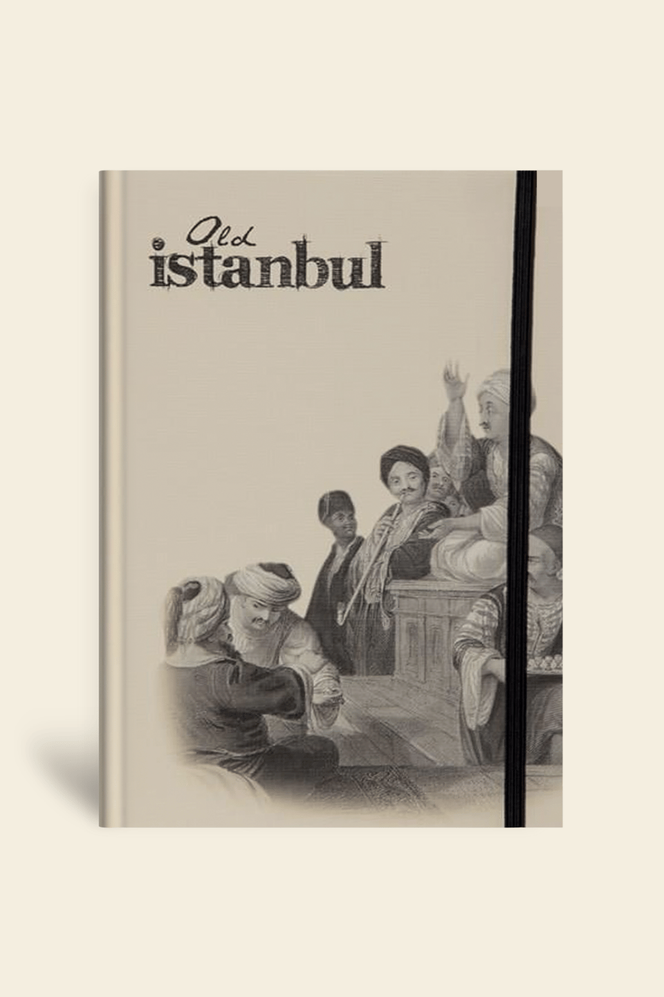 Eski İstanbul Cep Journal Çizgili Lastikli Şark KahvesiEski İstanbul Cep Journal Çizgili Lastikli Şark Ka