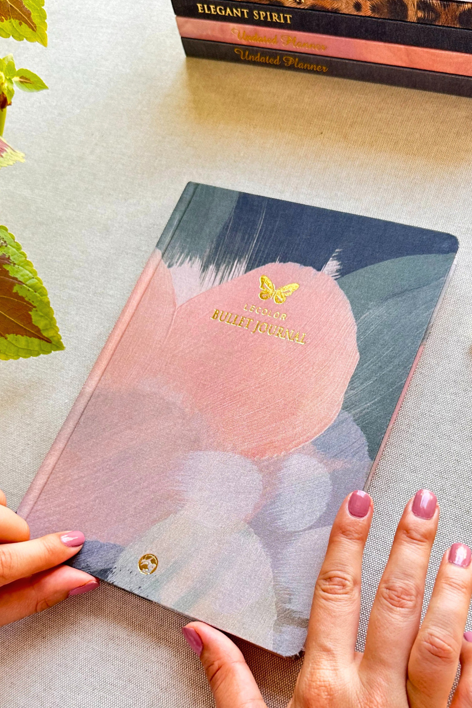 17X24 Keten Noktalı Bullet Journal Defter Kelebek
