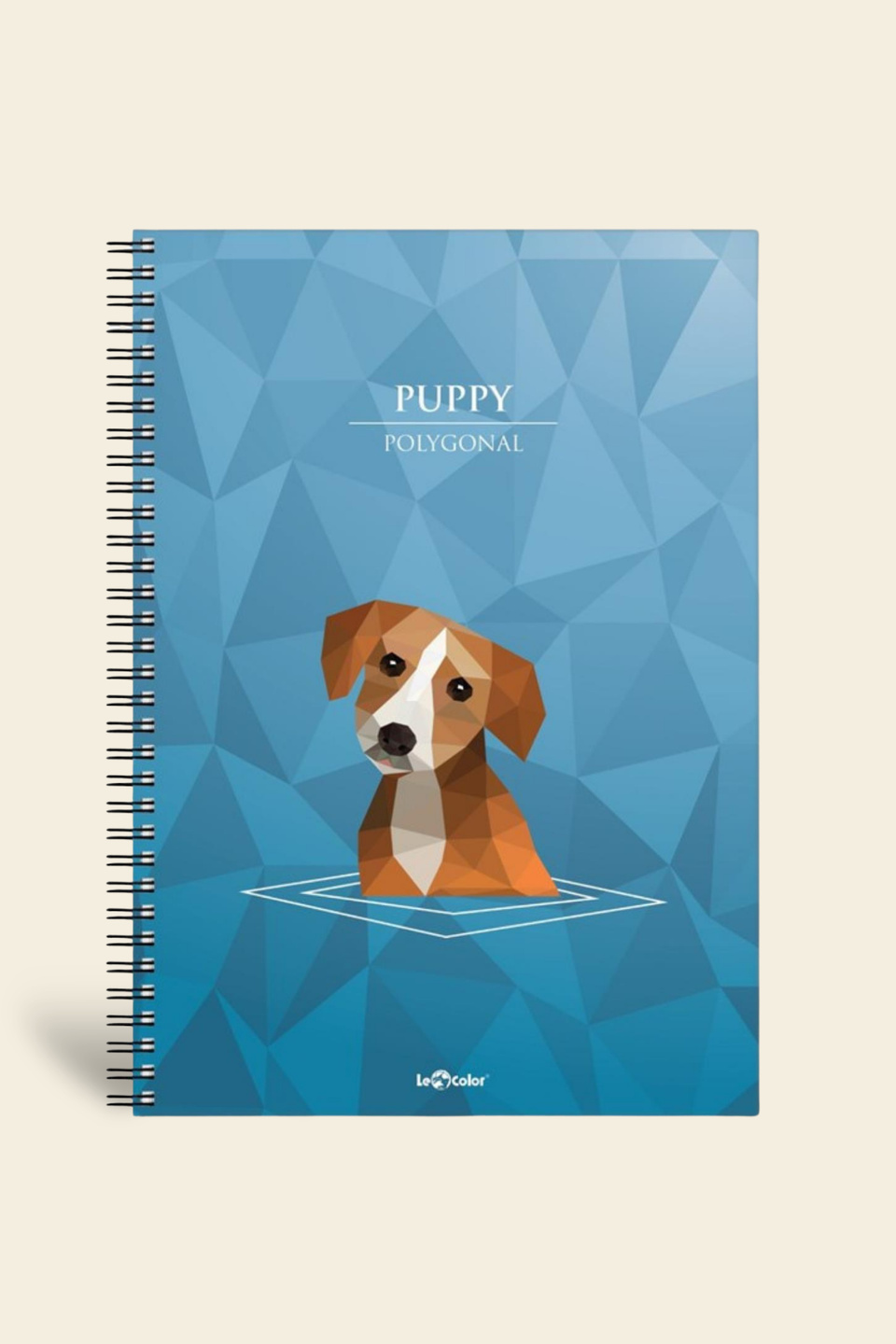 A4 Çizgili 200 syf Köpek Polygonal Okul Defteri | LeColorA4 Defter Çizgili 200 syf Köpek Polygonal