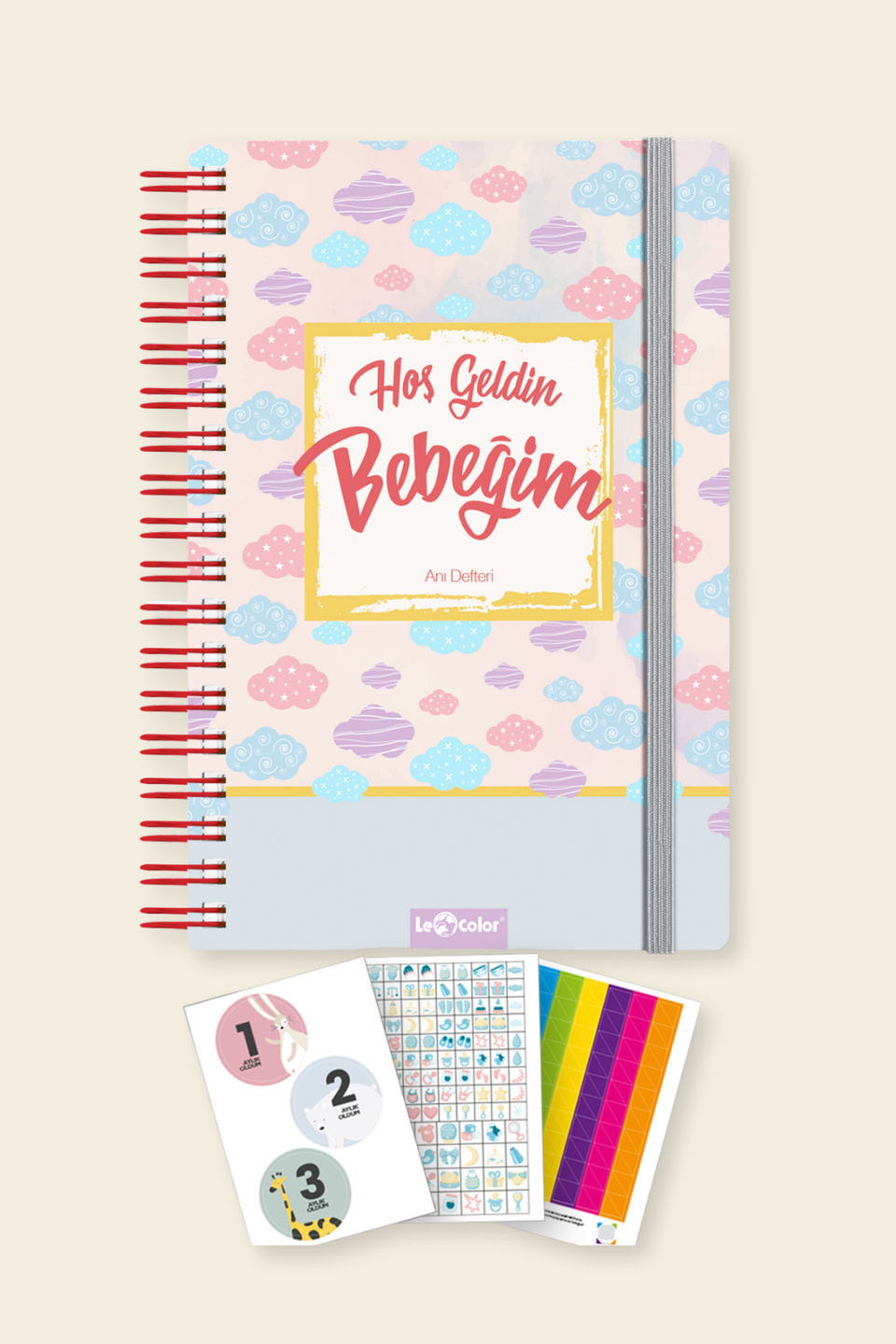 Bebek Anı ve Anne Hamile Albümü Pembe+ 241 StickerBebek Anı Defteri ve Hamile Albümü Pembe + Sticker