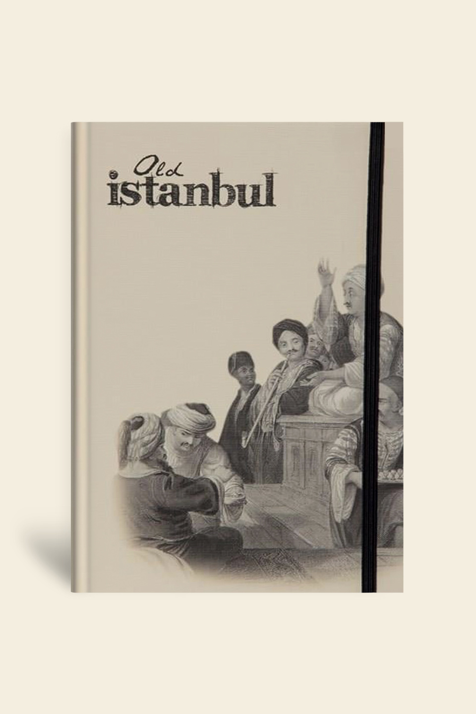 Eski İstanbul Cep Journal Çizgili Lastikli Şark KahvesiEski İstanbul Cep Journal Çizgili Lastikli Şark Ka