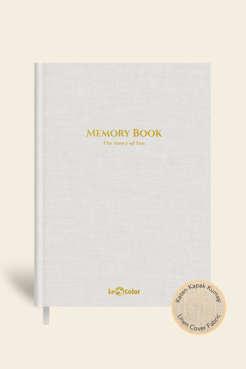 Memory Book Keten Hatıra Defteri Altın Kenarlı Anı Albümü BeyazKeten Hatıra Defteri Dolma Kalem Uyumlu Altın Kenarlı Albüm Beyaz