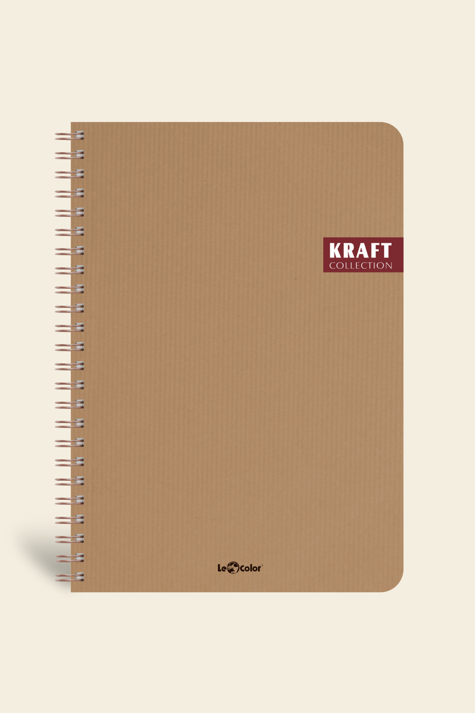 Kraft Ofis Defter Spiralli Çizgili Kahve