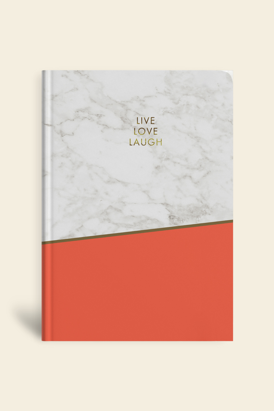 Mermer Mini Defter Çizgili Turuncu