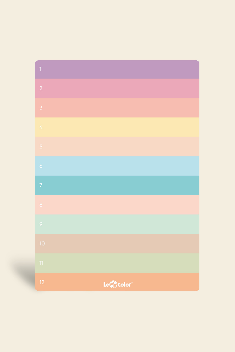 Numaralı Planlayıcı Blok PastelNumaralı Planlayıcı Blok Pastel
