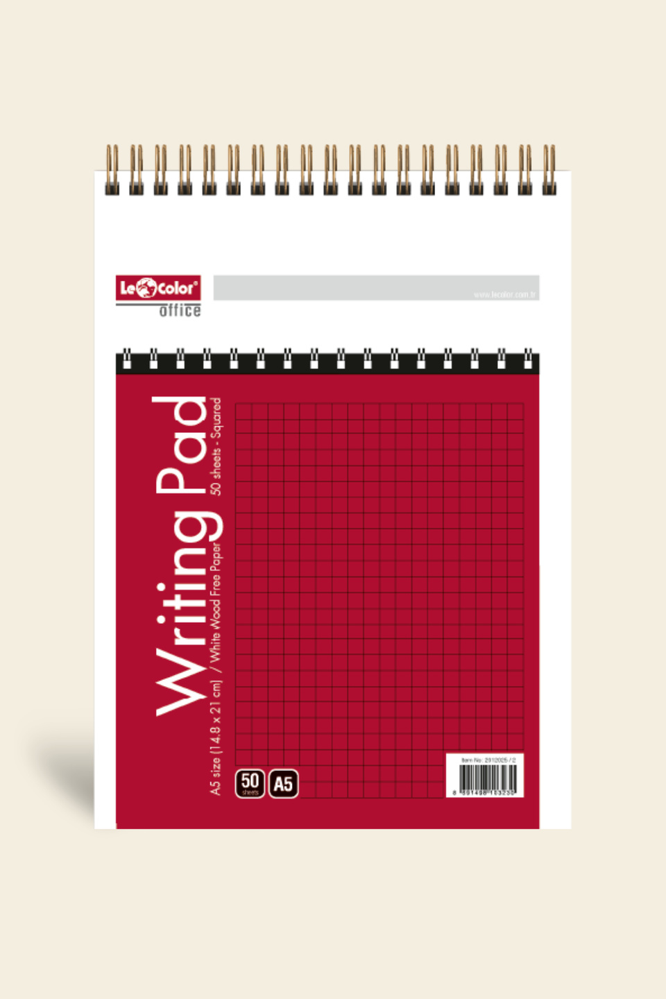 Writing Pad Ofis Bloknot A5 Kareli Beyaz Defter | LeColorWriting Pad Ofis Bloknot A5 Kareli Beyaz