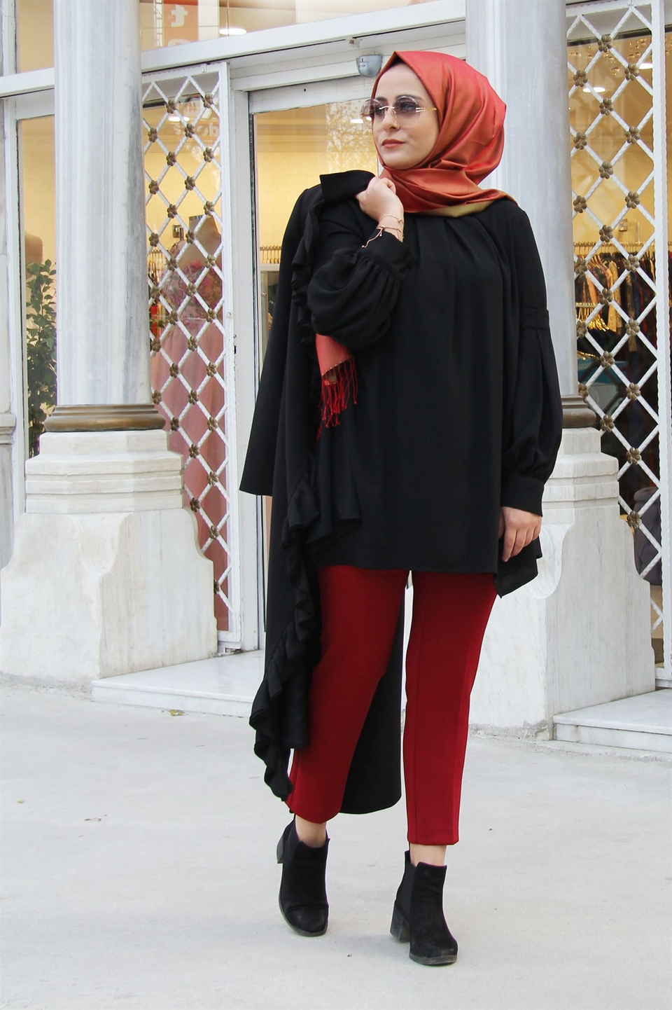 MİMYA DÜZ PANT-KIRMIZI