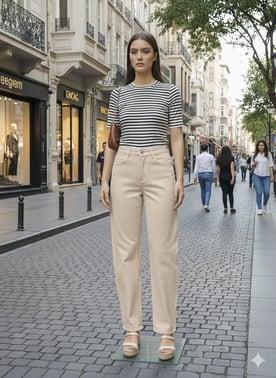 MOODBASIC GENİŞ PAÇA KOT PANTOLON